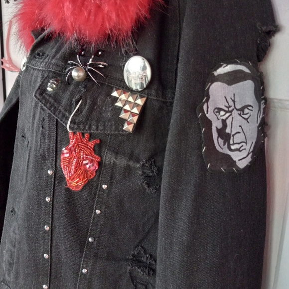 Foxy Nosferatu- CUSTOM Classic Horror Queen RAGE Jacket- PRICE FIRM! ooak - Picture 11 of 16
